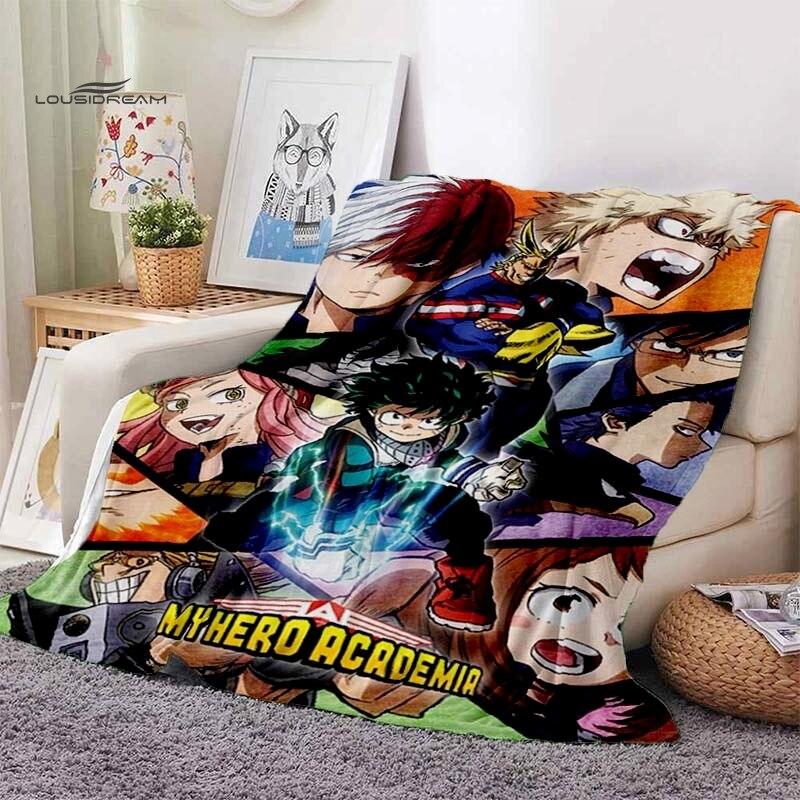 My Hero Academia Movie Design Blankets for Beds Home Travel Adult Flannel Blanket for Couch Bed Living Room Sofa Child Keep Warm