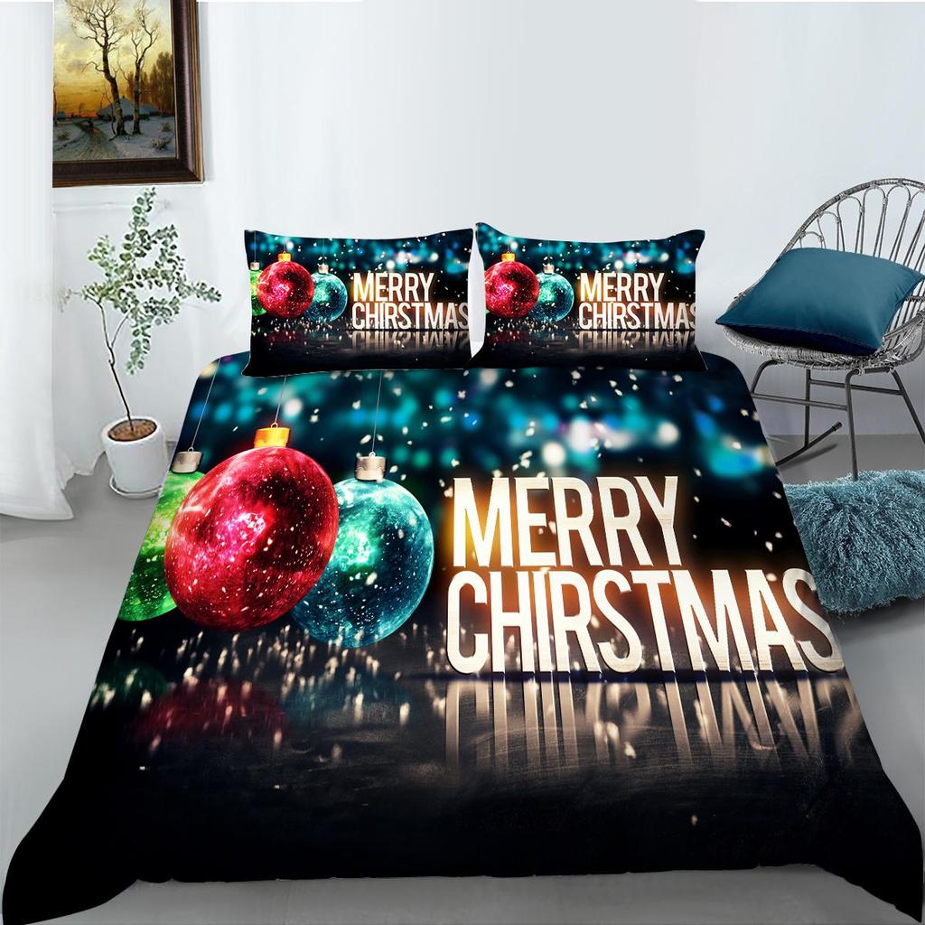 Christmas Bedding Set Christmas Luxury Duvet and Pillow Case 2 Pieces/3 Pieces AU240 * 270 Extra Large Home Bedding Set