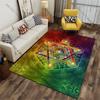 Spiritual geometry vibrant energy carpet Yoga living room room decor children's crawling mat doormat area rug games mat