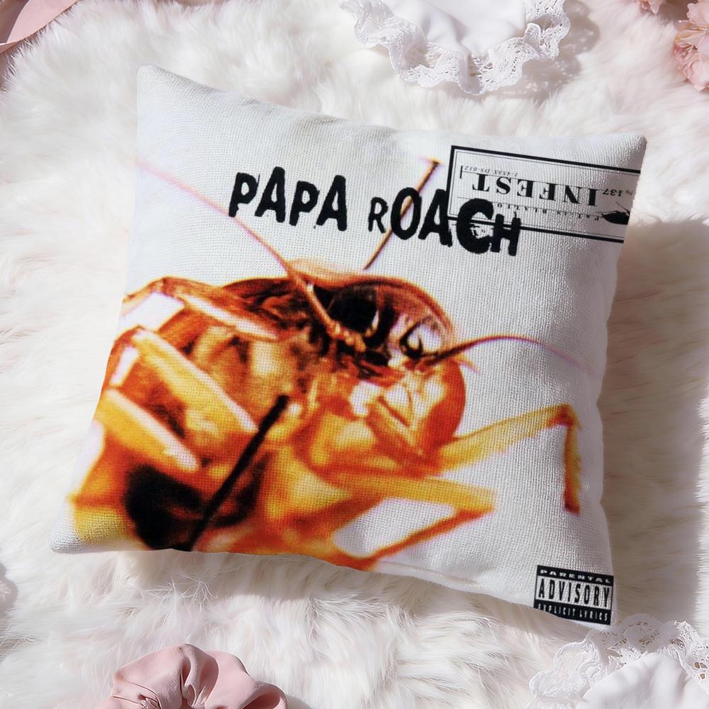 Band P-Papa R-Roach Cushion Cover Premium Comfort Reversible Pillow Cove -Two in One Design for Any Room & Car Interior