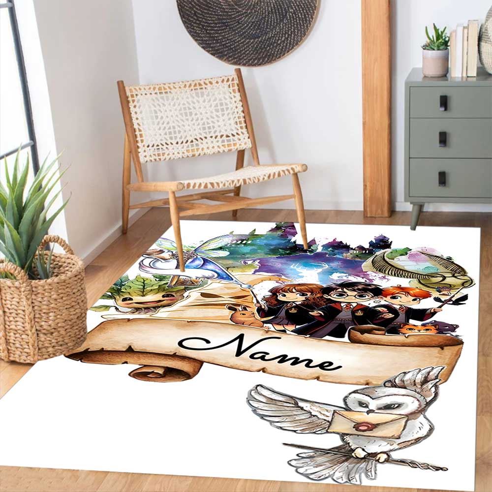 Warner Bros. Works (6) Customize your name rug, office chair cushion, home bedroom living room gift.