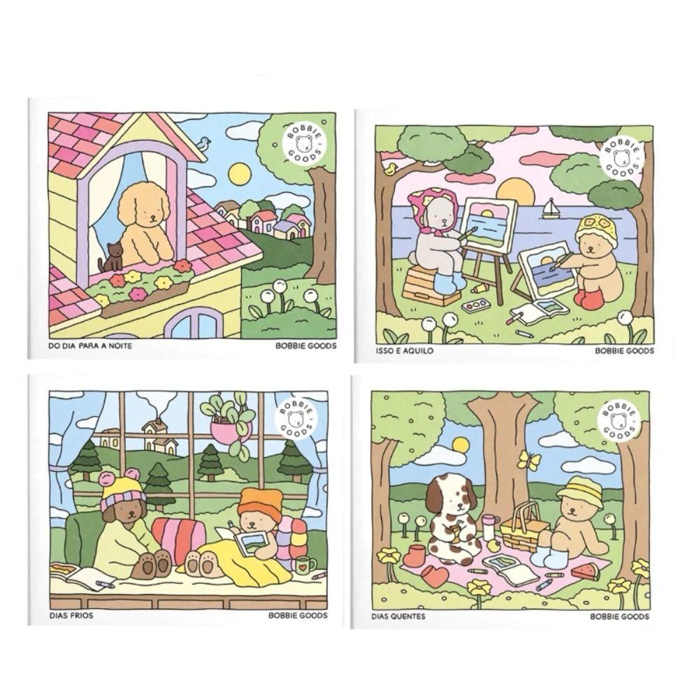 Cartoon Relaxing Coloring Book Educational Doodles Book For Adults and Teens