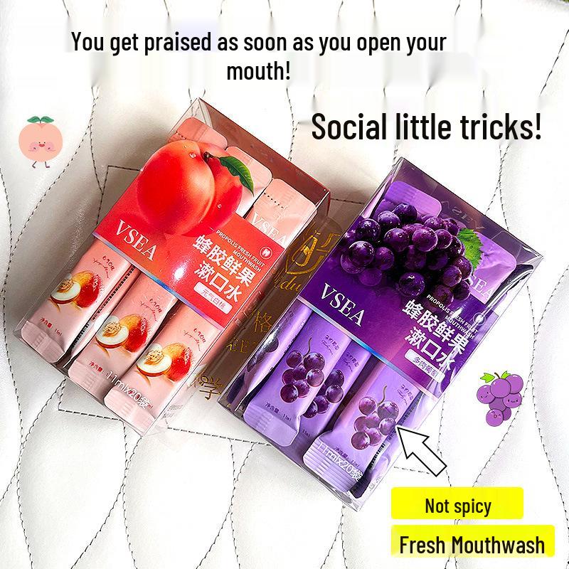 VSEA Мятный ополаскиватель для рта: Освежает дыхание, Отбеливает зубы, Удаление зубного налета, Одноразовый. Любимчик TikTok!