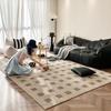 Modern Minimalist Living Room Carpet Large Area Checkered Print Bedroom Rug Thick Soft Fashion Decorative Coffee Table Mat Tapis
