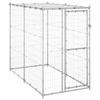 VidaXL Outdoor Kennel Galvanized Steel with Roof 110x220x180 Cm Enclosure Cage 150800