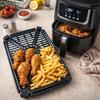 Квадратная решетка-гриль для аэрофритюрницы, антипригарный противень для аэрофритюрницы, вкладыш для аэрофритюрницы, аэрофритюрница с двумя корзинами
