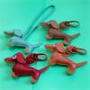 Dachshund Pendant Leather Bag Charm - Cute Cartoon Ornament