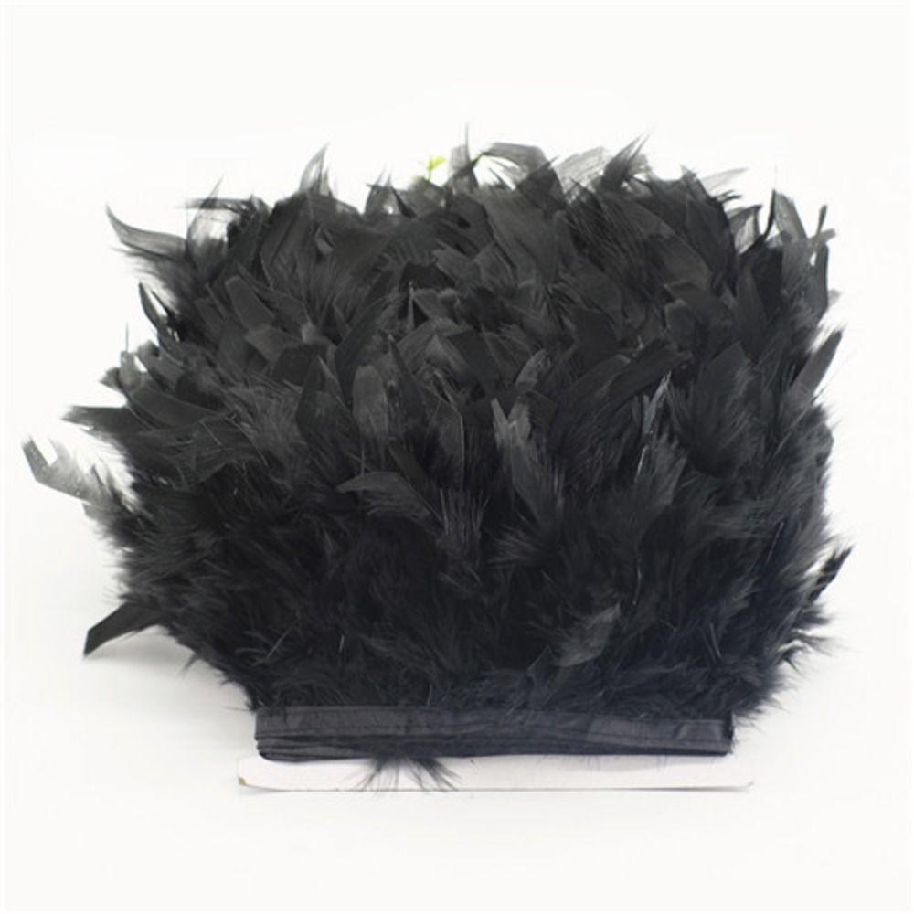 1 Метр Свадебная Вечеринка Перья Отделка Швейная Декорация Ткань для Одежды Натуральные Перья Индейки