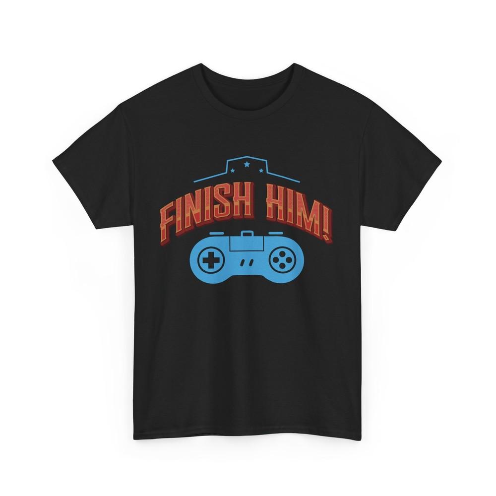 Футболка «Finish him» | Игровая футболка | Забавная футболка с графикой | Футболка для геймера