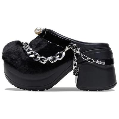 Модные Качественные Клоги Женская Обувь Черный 210683-001