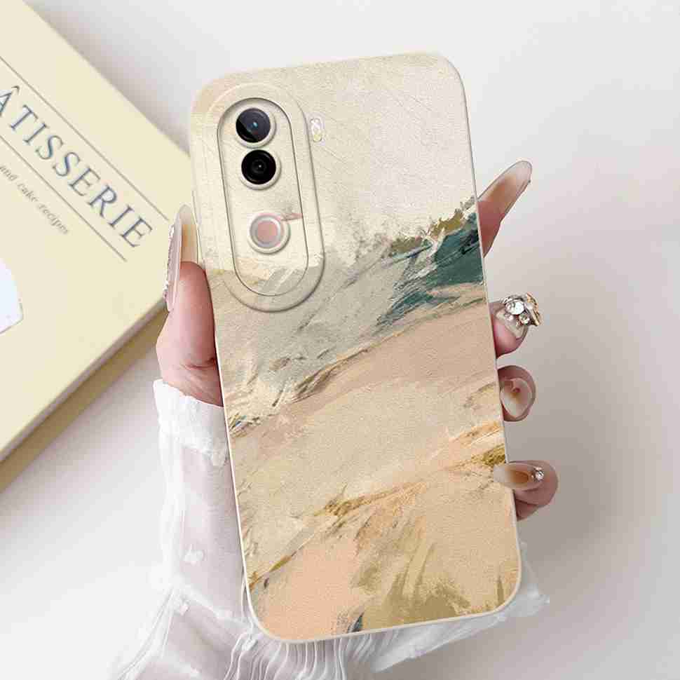 Цветочный чехол для Vivo V40e Чехол Мягкий Силиконовый Задняя крышка телефона Корпус Для Vivo V 40e V40e 4G V2403 Чехол TPU Fundas