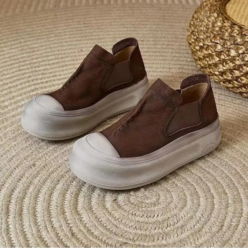 Ботильоны на платформе женские туфли на плоской подошве ретро-кроссовки женские 2025 тренд зимняя спортивная обувь повседневная прогулочная зимняя обувь челси Botas De Mujer