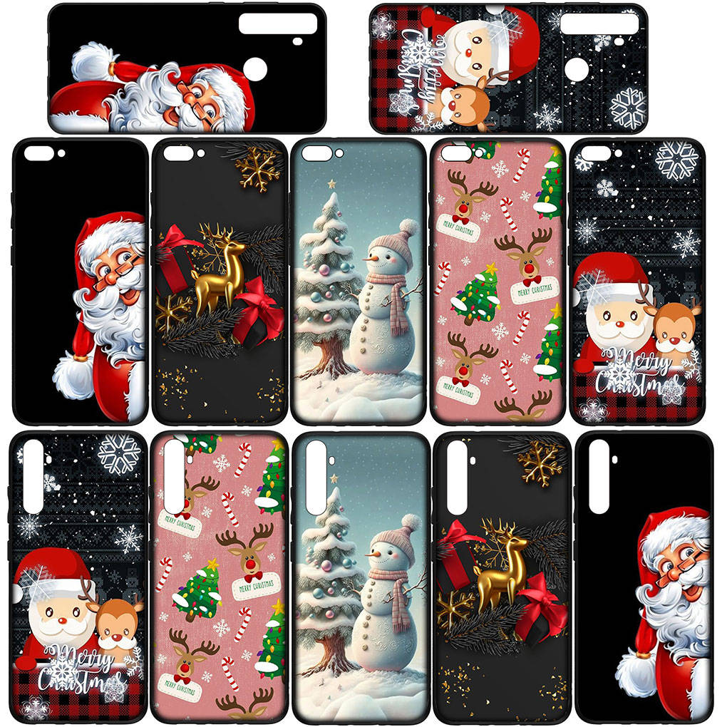 Чехол для телефона для Samsung Galaxy S25 S24 S23 iPhone 16 15 Xiaomi Redmi Note 14 13 12 16E X 11 Pro Max OPPO Moto A3 Huawei Подарок Веселый рождественский чехол с елкой