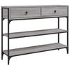 Console Table Grey Sonoma 100x25x75 cm Particleboard