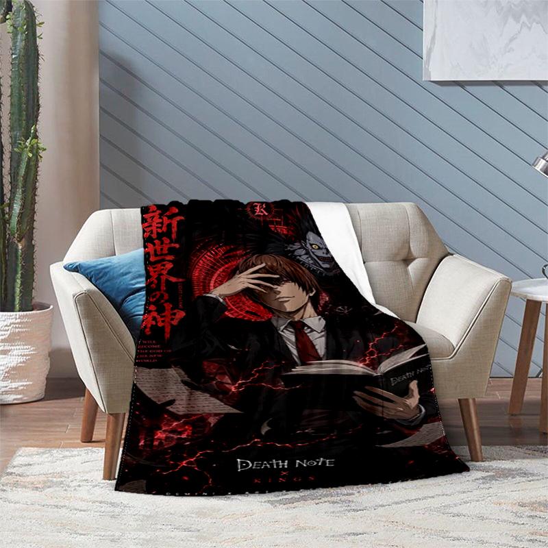 Death Note Anime Character Print Blanket Soft And Comfortable Camping Trip Bedroom Christmas Gifts Sheet