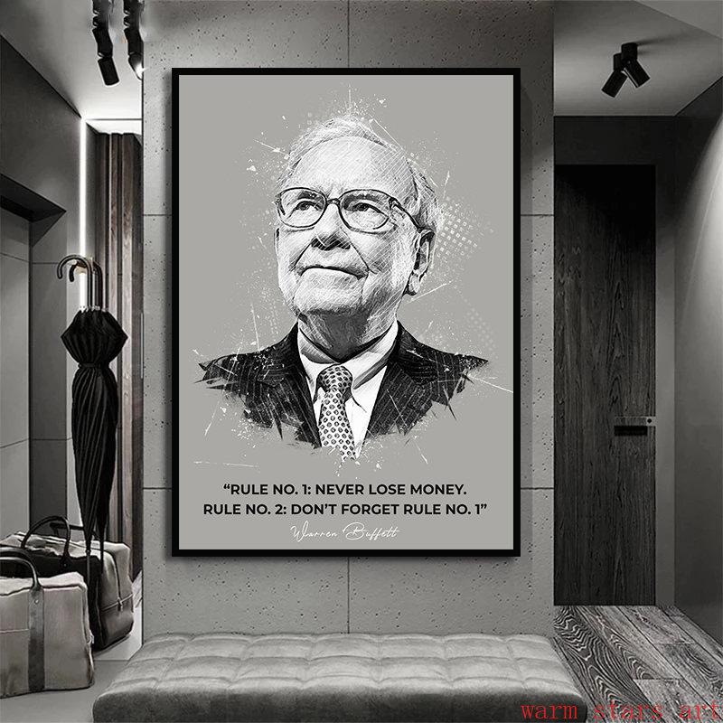 Уоррен Баффетт Мотивационные Цитаты Постеры Принты Известный Фильм Холст Живопись Настенное Искусство Картины Искусство для Гостиной Домашний Декор