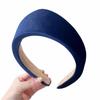 Elegant Wide Edge Hair Hoop Crown Retro Hair Accessories Gift Velvet Triangle Headband  Party