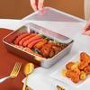 Serving Tray Stainless Steel Grilling Tray,Grilling Prep and Serve Trays BBQ Accessories for Vegetable,Fish,Meat,Seafood