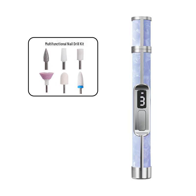 Портативная перезаряжаемая пилка для ногтей: Профессиональный маникюр, полировка, удаление ороговевшей кожи, набор инструментов для ремонта ногтей.