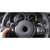 For BMW X5 X6 F15 2014-2018 ABS Carbon Fiber Steering Wheel Button Frame Trim