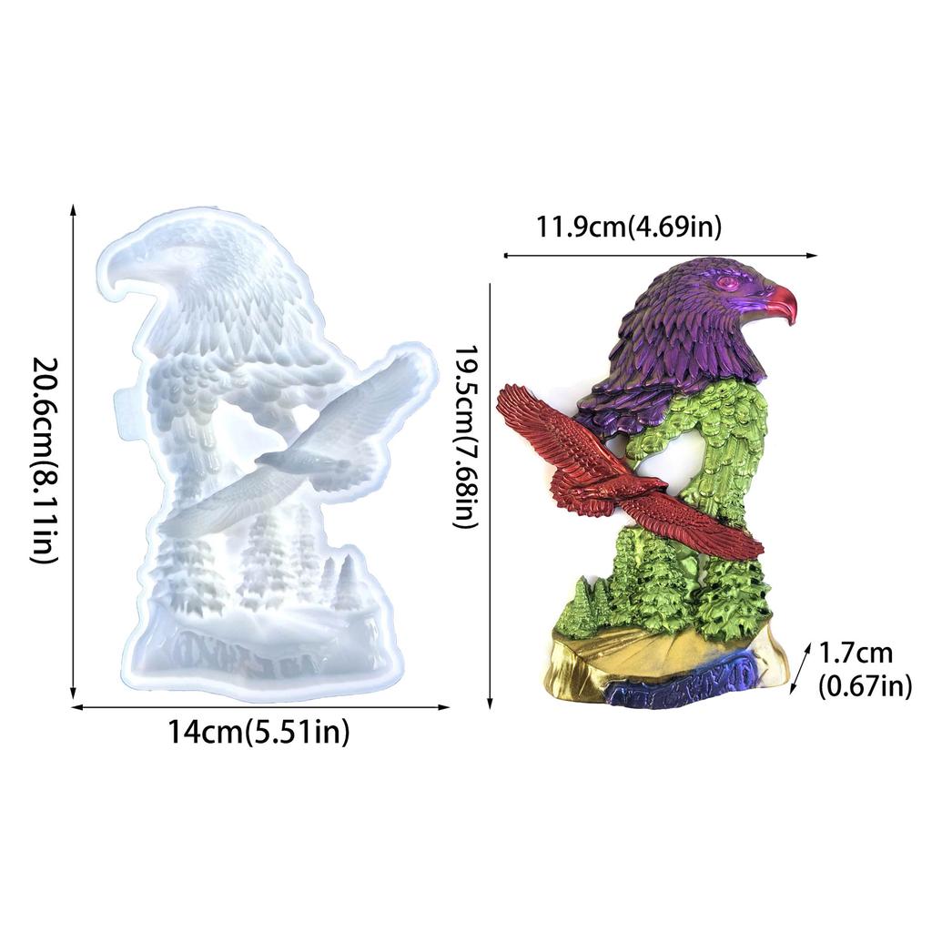 3D Форма для силикона Орел Животное Настольное украшение Кристальная Эпоксидная смола Форма для литья DIY Искусство Ремесло Принадлежности для украшения дома