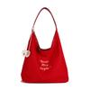 Womens Canvas Tote Bag Large Capacity With Printed Design Soft Material For Street Fashion Daily Carry