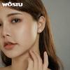 WOSTU Authentic 925 Sterling Silver Brand Design Simple Dreamy Shining Stars Stud Earring for Women Silver Jewelry Earring