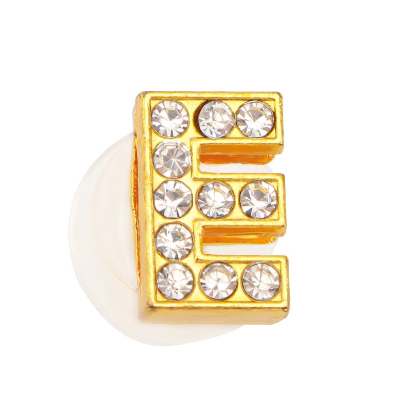 Новые золотые буквы алфавита, шармы для обуви, металлическая кнопка, стразы, корона, украшения для обуви, аксессуары для садовой обуви для женщин, мужчин, 1 шт.