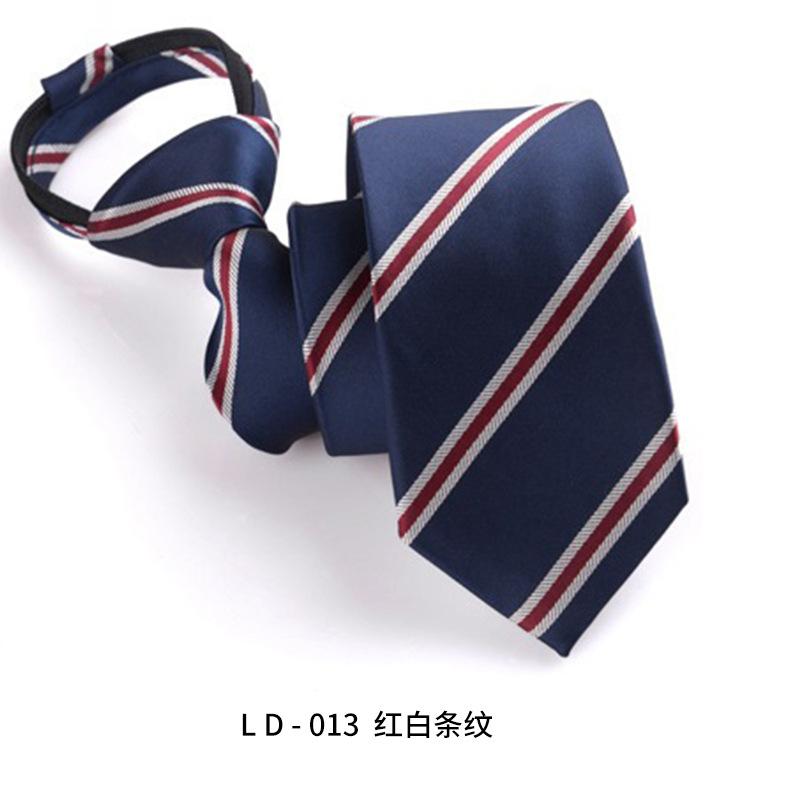 Wind Dress Jacquard Polyester Zipper Tie Men'S Business Occupation Easy To Pull Lazy Tie