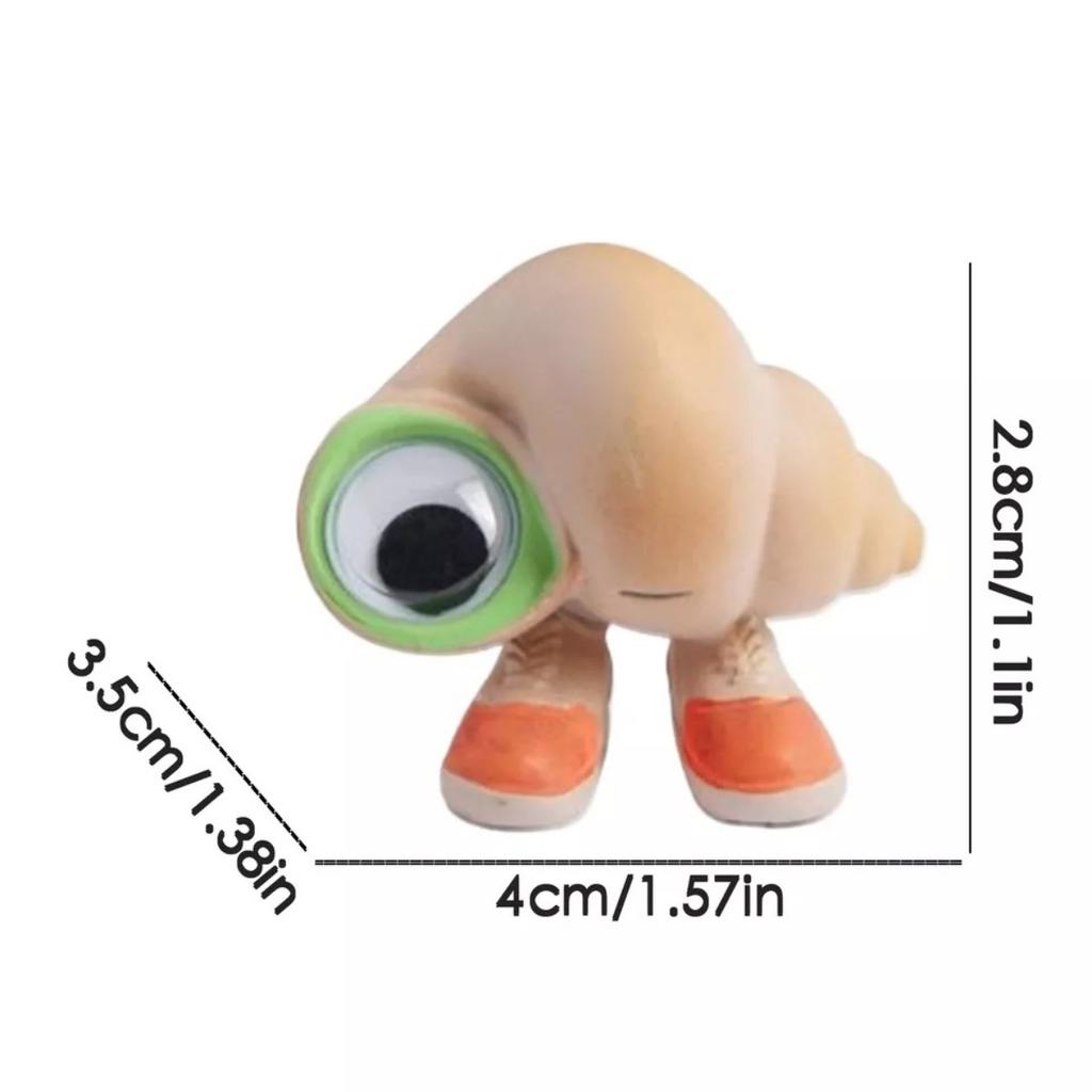 Миниатюрная фигурка Марселя в ракушке с туфлями, резиновая пленка, памятная кукла