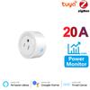 Монитор мощности 20a 16a Tuya Smart Zigbee, розетка для беспроводного управления с таймером энергии, работает с Alexa Google Home
