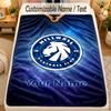 Flannel BlanketMillwall Custom Name Text Personalized Soft Warm Throw Blanket Home Decor Gift