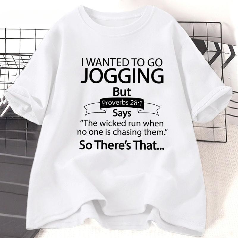 Hilarious Proverbs 281 Jogging Tshirt Funny Christian Fitness Tee Bible Verse Humor Tshirt Religious Short Sleeve Clothes