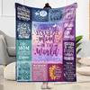 1pc Mom Quotes Blanket Comfortable Soft Lightweight Multi Purpose Blanket for Travel Camping Picnics Sofa Office Bed Living Room Gift for Friends