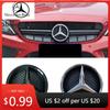 MRS2   Hot Car Sticker Black border and silver border decoration for Mercedes Benz W205 C E ML GL GLA CLA 2013-2016 Car Front Grilled S