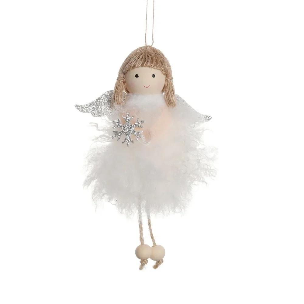 Cute Plush Angel Doll Christmas Tree Ornament Holiday Home Decor Gift For Kids
