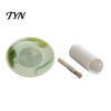 Small Dinner Plate Ceramic Garlic Grater Plate, Manual Kitchen Grinding Tool for Ginger Spice, Onion Masher Non-Stick Grinder Fruits Vegetables,