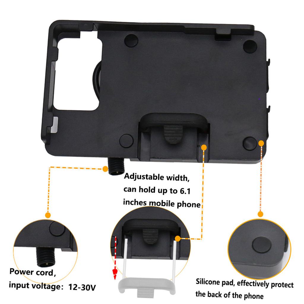 Замена навигационного кронштейна для мобильного телефона с беспроводным зарядным устройством для BMW R1200GS, Honda CRF1000L Africa