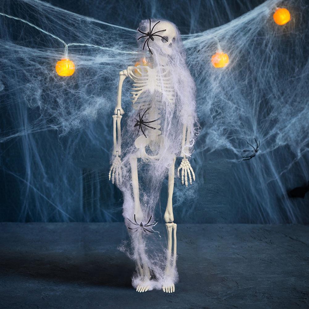 40/90 см Хэллоуин Скелет Сустав для Дома с привидениями Кладбище Хэллоуин Ужас Украшение Регулируемый Скелет Всего Тела Пояс Декор