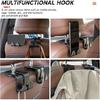 Car Headrest Hook, 4 Pack Dual Hangers for Auto Seat Back, 2 in 1 Seat Head Rest Hanger, Auto Interior Storage Organizer for Purse Bag Coat Grocery,
