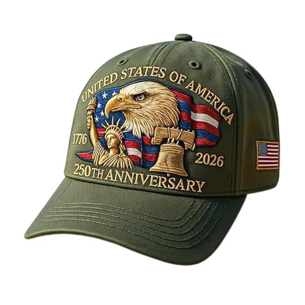 Unisex US 250th Anniversary Baseball Caps Trendy Casual Retro Washed Cap Comfortable Outdoor Sunhats Sports Hat for Men Women