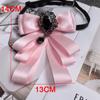 Fabric Bowtie Crystal Neck Decoration Brooch Accessories Collar Flower  Women Accessories