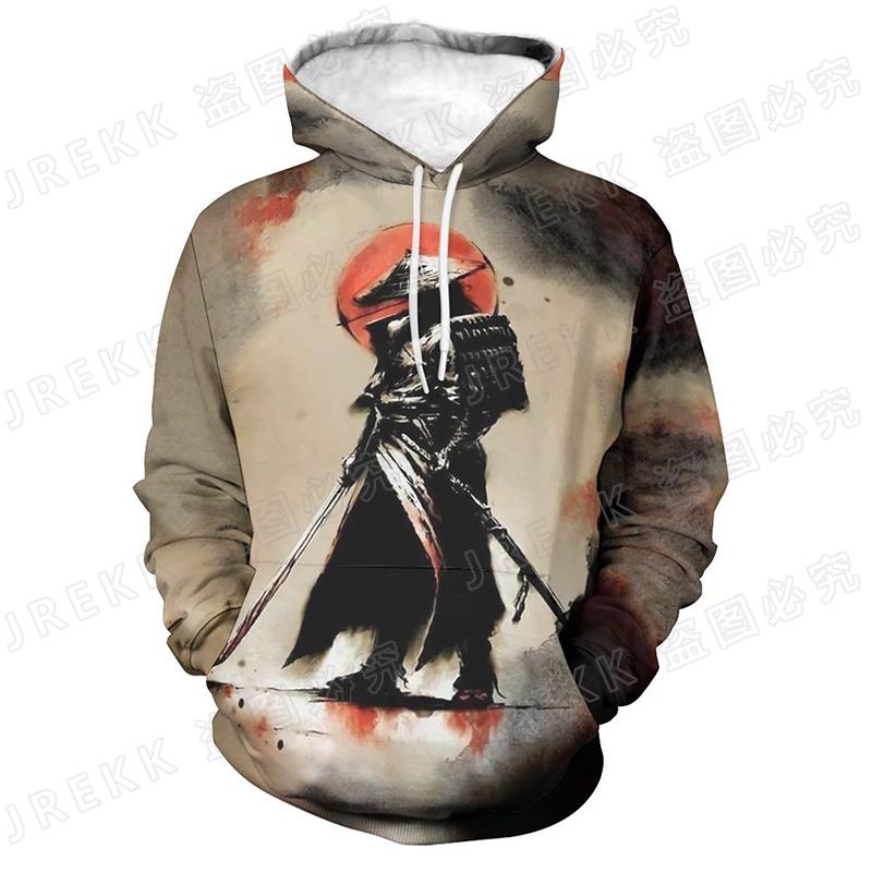 Spring Autumn Japan Ronin Samurai 3D Print Hoodies Men Women Children Hooded Harajuku Cool Swearshirts Fashion Streetwear