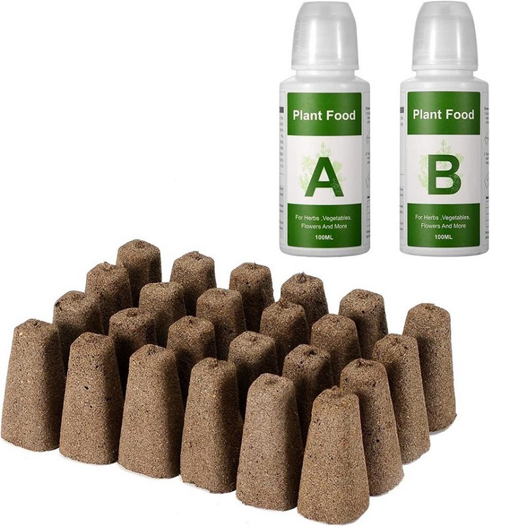 Hydroponic Garden Accessories Pod Kits Including Grow Baskets Clear Insulation Lids Plant Grow Sponges Labels for Seed
