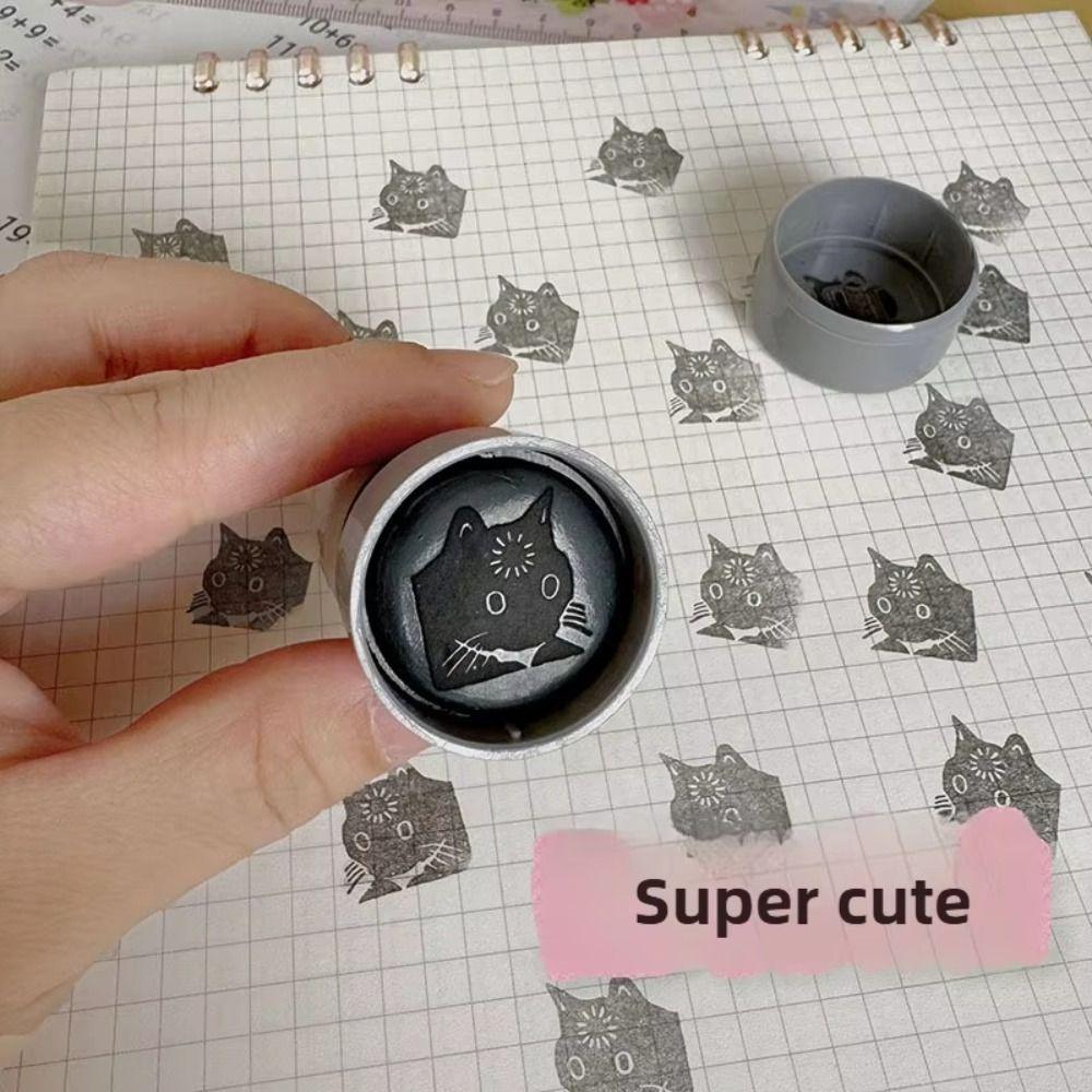 DIY Декор Мультяшные Штампы Маленькие Круглые Штампы Кошки Смешная Печать Котенка Декор для Ручного Блокнота