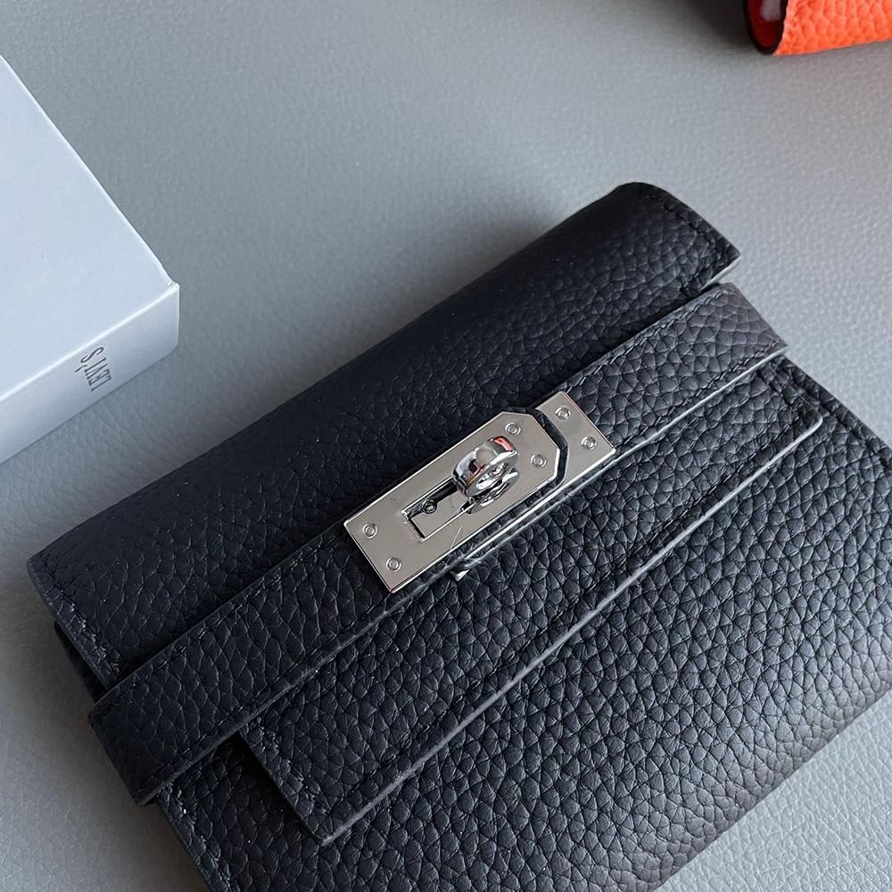 Роскошные женские кошельки из натуральной кожи, первый слой коровьей кожи, короткий кошелек, брендовый стиль, серебристая застежка-турникет, кошелек-бифолд без логотипа