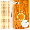 5PCS 5 Feet Marigold Garland for Decoration - Marigold Flowers Garlands for Indian Diwali Day of The Dead Decorations, Indian Weddings (Orange)