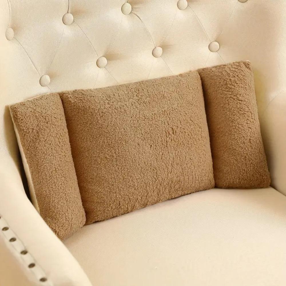 Ergonomic 3-Segment Lumbar Pillow Soft Back Support Cushion Universal Waist Cushion Sofa