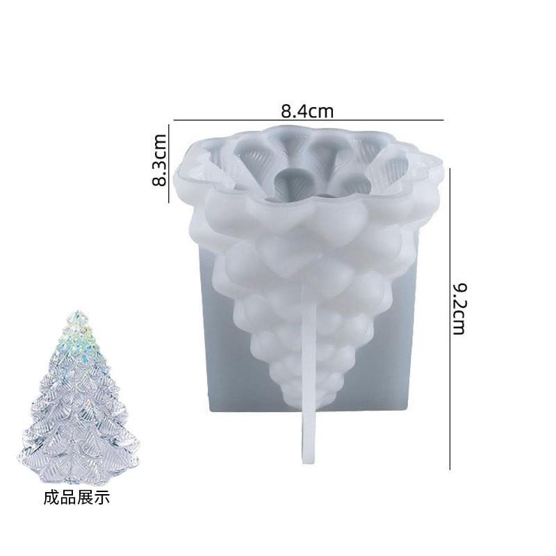 3D Christmas Tree Silicone Mold DIY Handmade Christmas Ornament Aromath Soap Epoxy Resin Plaster Craft Molds Home Festival Decor