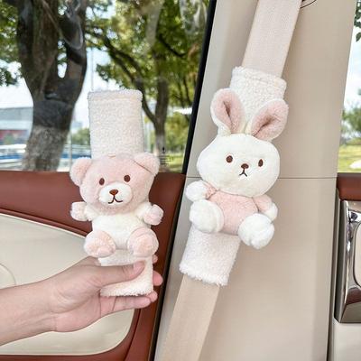 Накладка на ремень безопасности автомобиля Милый мультяшный медведь Автомобильный противоудушающий ремень на плечо Декорация от интернет-знаменитости Автомобильный защитник плеча